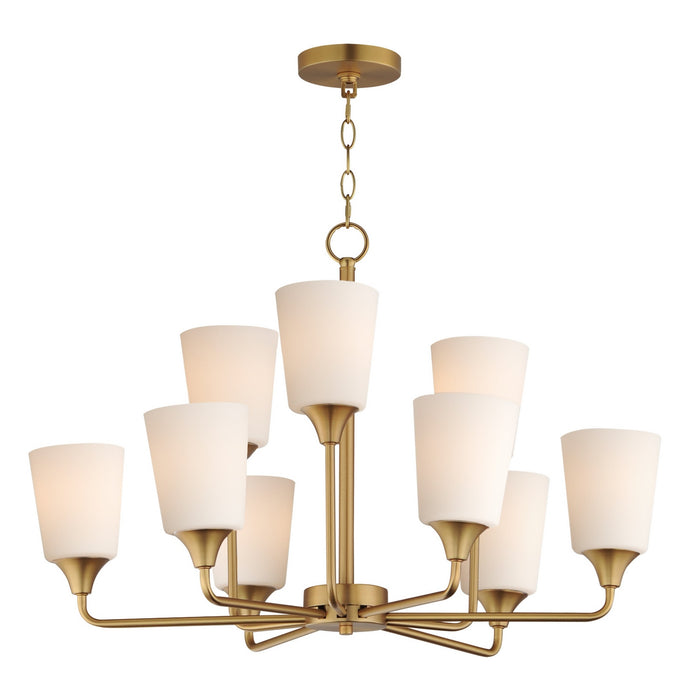 Myhouse Lighting Maxim - 12879SWNAB - Nine Light Chandelier - Hudson - Natural Aged Brass