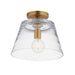 Myhouse Lighting Maxim - 12880CLNAB - One Light Pendant - Hudson - Natural Aged Brass