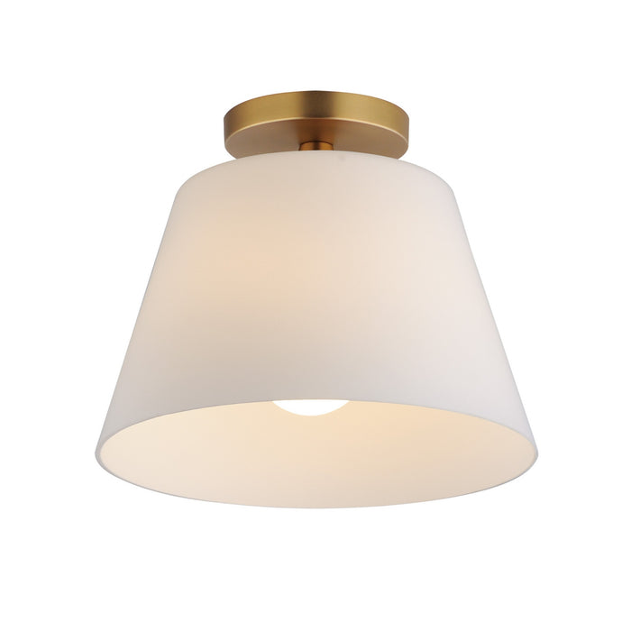 Myhouse Lighting Maxim - 12880SWNAB - One Light Semi-Flush Mount/Pendant - Hudson - Natural Aged Brass
