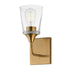 Myhouse Lighting Maxim - 12881CLNAB - One Light Wall Sconce - Hudson - Natural Aged Brass