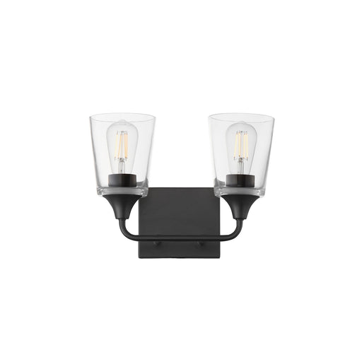 Myhouse Lighting Maxim - 12882CLBK - Two Light Bath Vanity - Hudson - Black