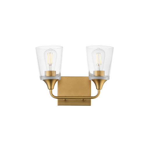 Myhouse Lighting Maxim - 12882CLNAB - Two Light Bath Vanity - Hudson - Natural Aged Brass