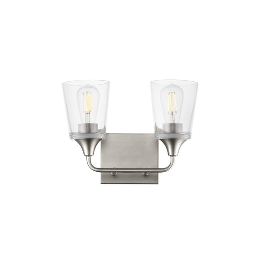 Myhouse Lighting Maxim - 12882CLSN - Two Light Bath Vanity - Hudson - Satin Nickel