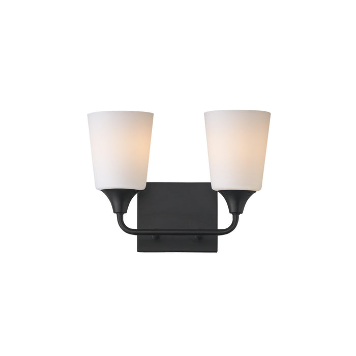 Myhouse Lighting Maxim - 12882SWBK - Two Light Bath Vanity - Hudson - Black
