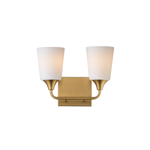 Myhouse Lighting Maxim - 12882SWNAB - Two Light Bath Vanity - Hudson - Natural Aged Brass