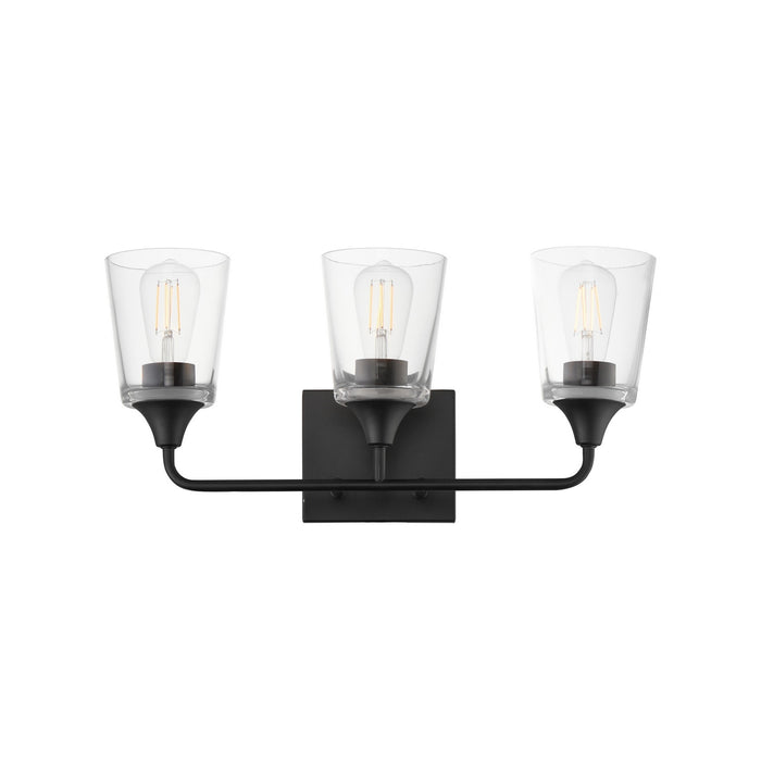 Myhouse Lighting Maxim - 12883CLBK - Three Light Bath Vanity - Hudson - Black
