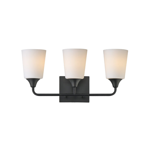 Myhouse Lighting Maxim - 12883SWBK - Three Light Bath Vanity - Hudson - Black