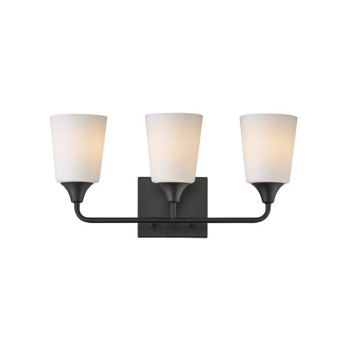 Myhouse Lighting Maxim - 12883SWBK - Three Light Bath Vanity - Hudson - Black