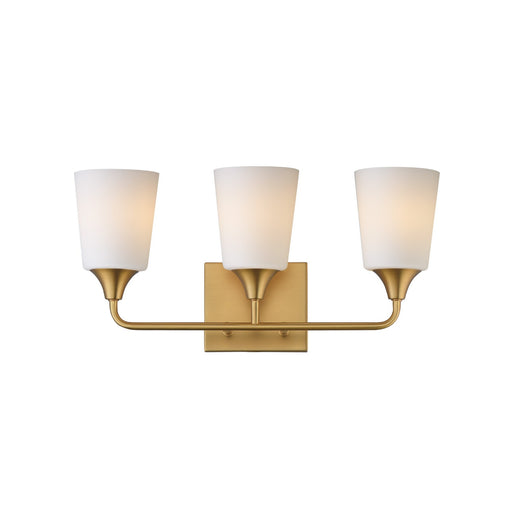 Myhouse Lighting Maxim - 12883SWNAB - Three Light Bath Vanity - Hudson - Natural Aged Brass