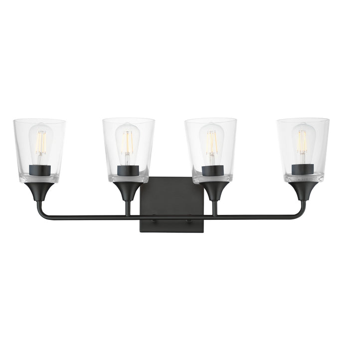 Myhouse Lighting Maxim - 12884CLBK - Four Light Bath Vanity - Hudson - Black