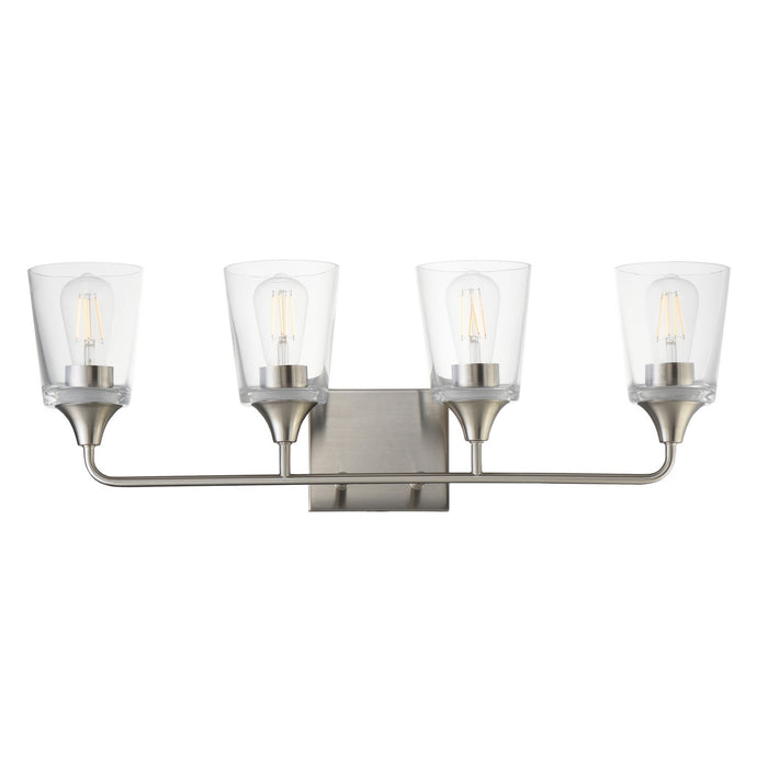 Myhouse Lighting Maxim - 12884CLSN - Four Light Bath Vanity - Hudson - Satin Nickel