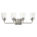 Myhouse Lighting Maxim - 12884CLSN - Four Light Bath Vanity - Hudson - Satin Nickel