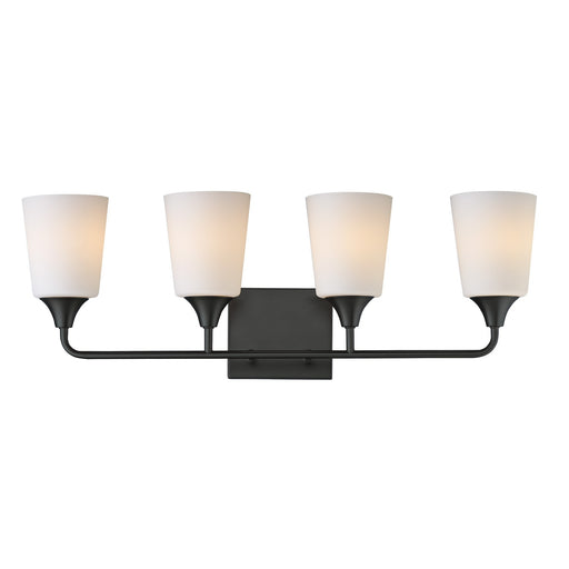 Myhouse Lighting Maxim - 12884SWBK - Four Light Bath Vanity - Hudson - Black