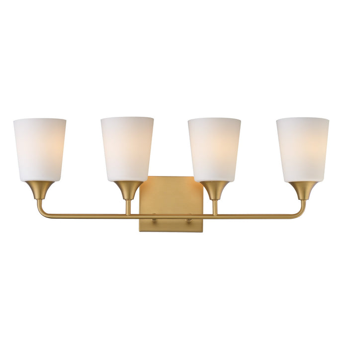 Myhouse Lighting Maxim - 12884SWNAB - Four Light Bath Vanity - Hudson - Natural Aged Brass