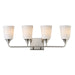 Myhouse Lighting Maxim - 12884SWSN - Four Light Bath Vanity - Hudson - Satin Nickel