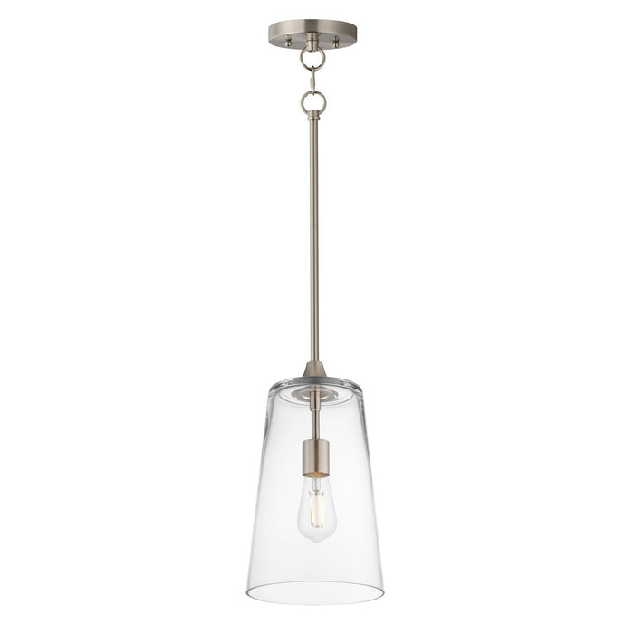 Myhouse Lighting Maxim - 12886CLSN - One Light Pendant - Hudson - Satin Nickel