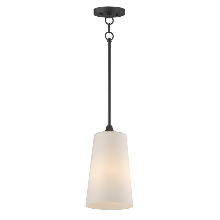 Myhouse Lighting Maxim - 12886SWBK - One Light Pendant - Hudson - Black