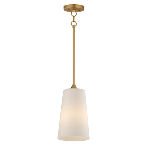 Myhouse Lighting Maxim - 12886SWNAB - One Light Pendant - Hudson - Natural Aged Brass