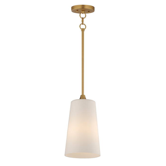 Myhouse Lighting Maxim - 12886SWNAB - One Light Pendant - Hudson - Natural Aged Brass