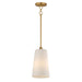 Myhouse Lighting Maxim - 12886SWNAB - One Light Pendant - Hudson - Natural Aged Brass