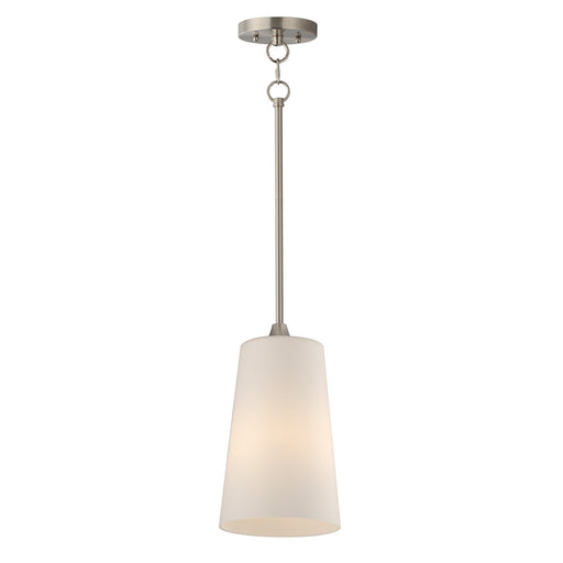 Myhouse Lighting Maxim - 12886SWSN - One Light Pendant - Hudson - Satin Nickel