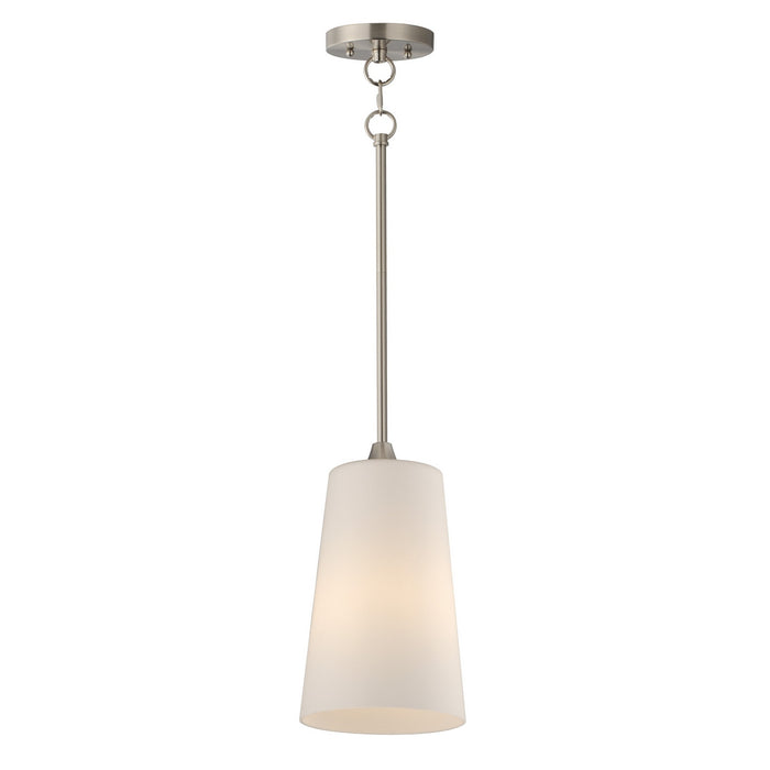 Myhouse Lighting Maxim - 12886SWSN - One Light Pendant - Hudson - Satin Nickel