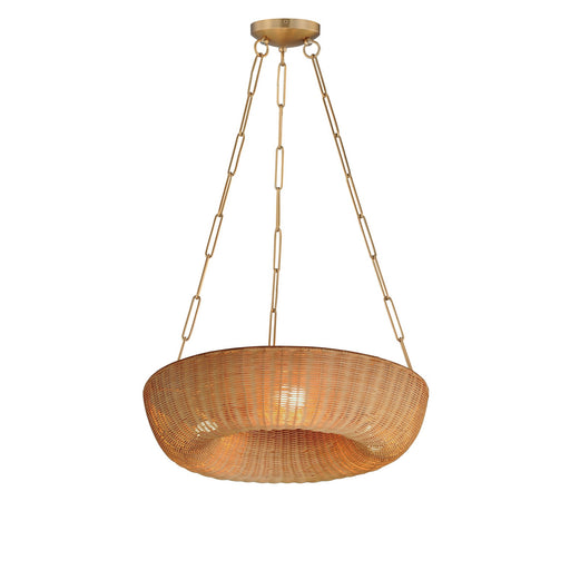Myhouse Lighting Maxim - 14312NANAB - Three Light Pendant - Bower - Natural Aged Brass