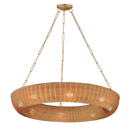 Myhouse Lighting Maxim - 14314NANAB - Eight Light Pendant - Bower - Natural Aged Brass