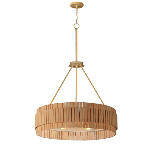 Myhouse Lighting Maxim - 14456NANAB - Six Light Chandelier - Satori - Natural Aged Brass