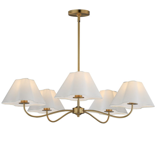 Myhouse Lighting Maxim - 18105WTNAB - Five Light Chandelier - Saxon - Natural Aged Brass