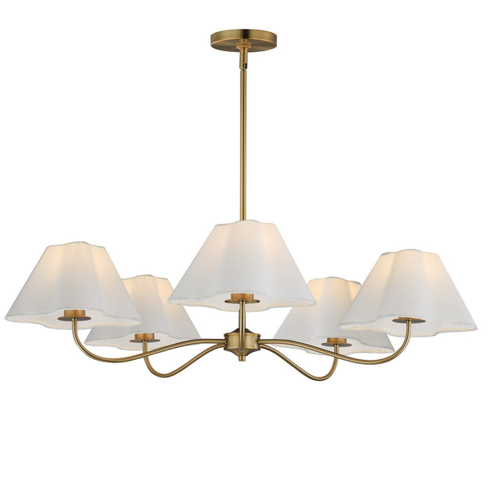 Myhouse Lighting Maxim - 18105WTNAB - Five Light Chandelier - Saxon - Natural Aged Brass