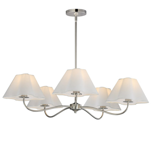 Myhouse Lighting Maxim - 18105WTPN - Five Light Chandelier - Saxon - Polished Nickel