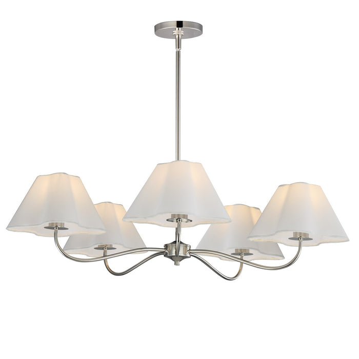 Myhouse Lighting Maxim - 18105WTPN - Five Light Chandelier - Saxon - Polished Nickel