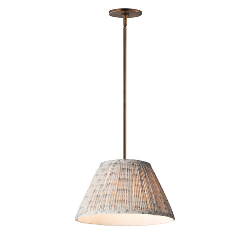 Myhouse Lighting Maxim - 18411BWWBR - One Light Pendant - Dunbridge - Weathered Brass