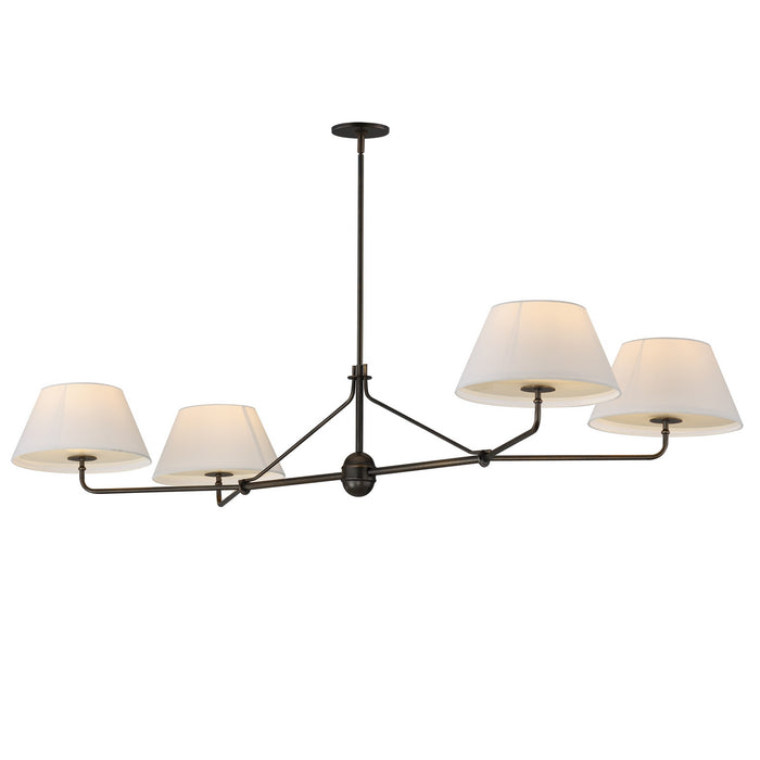 Myhouse Lighting Maxim - 18414OFANB - Four Light Chandelier - Dunbridge - Antique Bronze