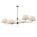 Myhouse Lighting Maxim - 18414OFWBR - Four Light Chandelier - Dunbridge - Weathered Brass