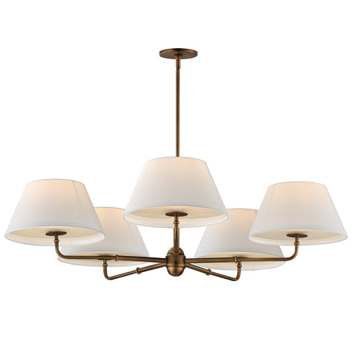 Myhouse Lighting Maxim - 18415OFWBR - Five Light Chandelier - Dunbridge - Weathered Brass