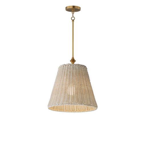 Myhouse Lighting Maxim - 21486WWTNAB - One Light Pendant - Baja - Natural Aged Brass