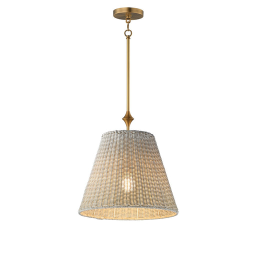 Myhouse Lighting Maxim - 21487WWTNAB - One Light Pendant - Baja - Natural Aged Brass