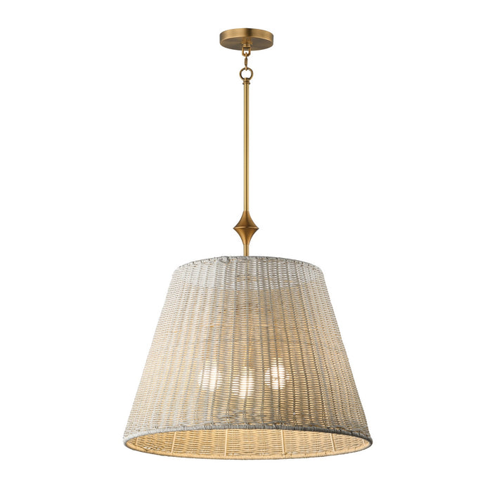 Myhouse Lighting Maxim - 21488WWTNAB - Three Light Pendant - Baja - Natural Aged Brass