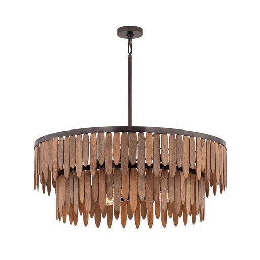 Myhouse Lighting Maxim - 22513WNGM - Seven Light Pendant - Marimba - Walnut