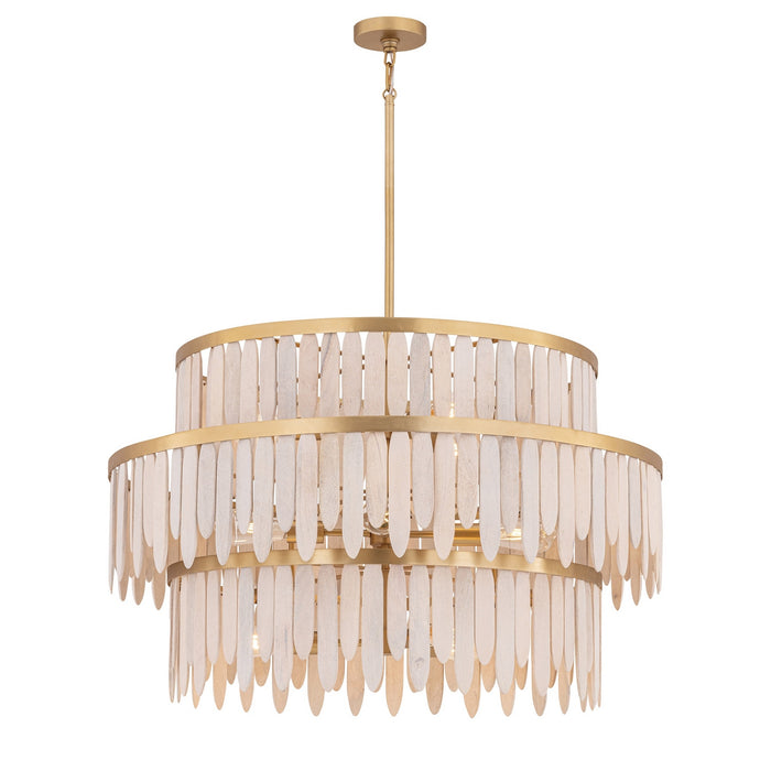 Myhouse Lighting Maxim - 22514WWTNAB - Ten Light Chandelier - Marimba - Weathered White