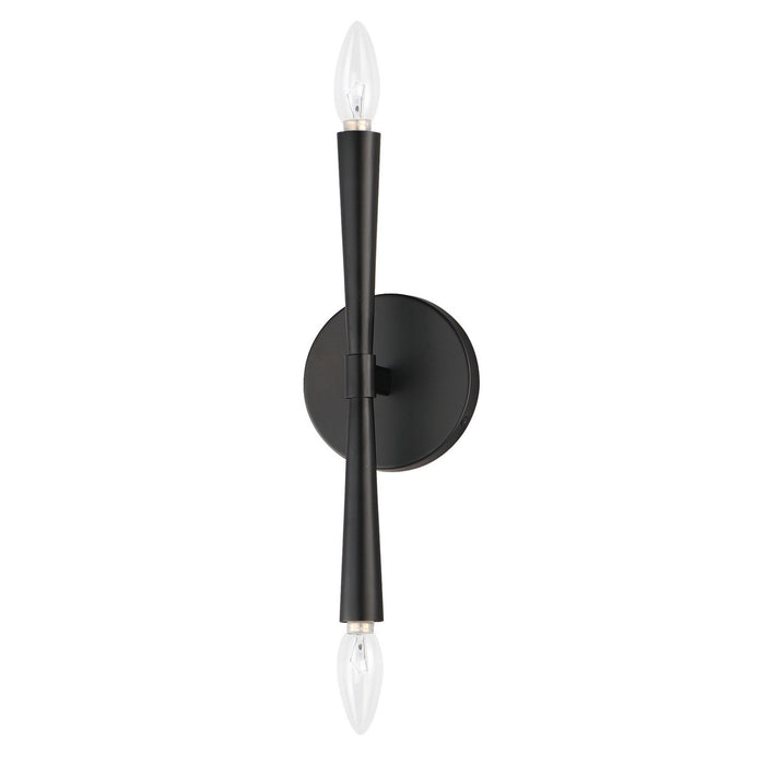 Myhouse Lighting Maxim - 24620BK - Two Light Wall Sconce - Rome - Black