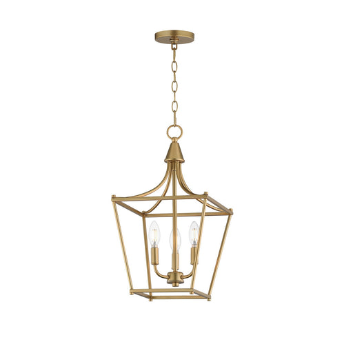 Myhouse Lighting Maxim - 25313NAB - Three Light Pendant - Clifton - Natural Aged Brass