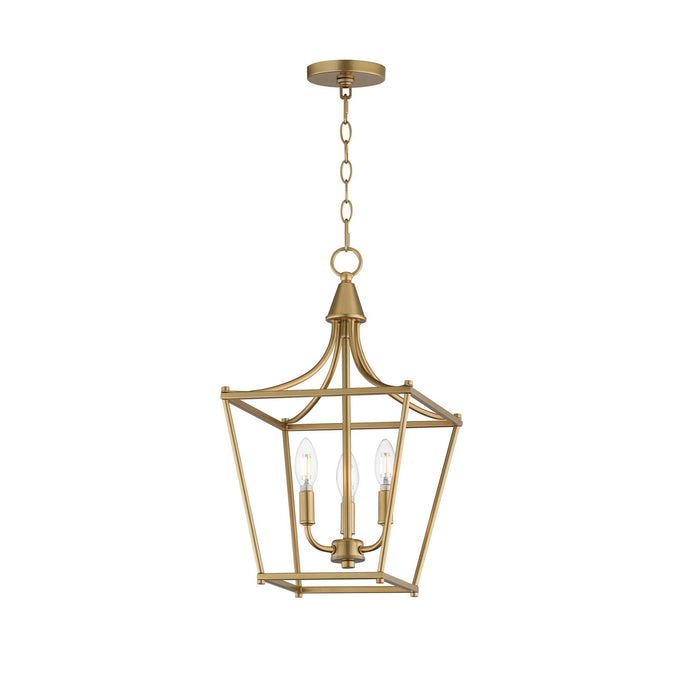 Myhouse Lighting Maxim - 25313NAB - Three Light Pendant - Clifton - Natural Aged Brass