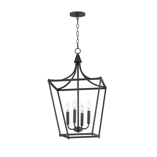 Myhouse Lighting Maxim - 25314BK - Four Light Pendant - Clifton - Black