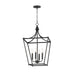 Myhouse Lighting Maxim - 25314BK - Four Light Pendant - Clifton - Black