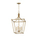 Myhouse Lighting Maxim - 25314NAB - Four Light Pendant - Clifton - Natural Aged Brass