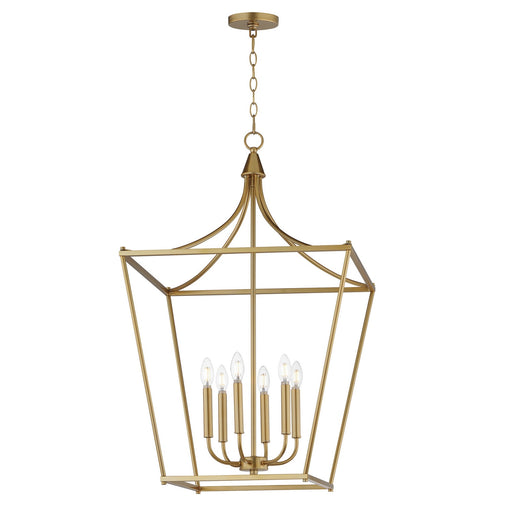 Myhouse Lighting Maxim - 25316NAB - Six Light Pendant - Clifton - Natural Aged Brass