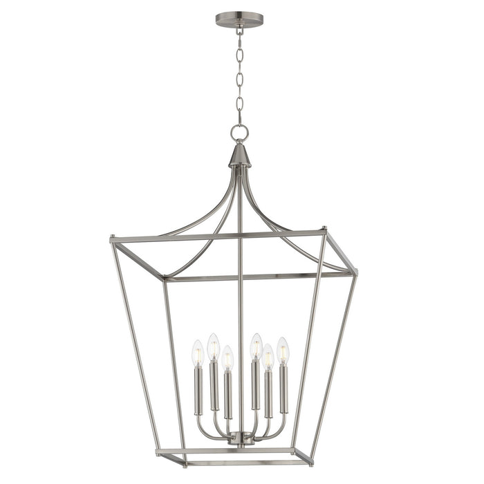 Myhouse Lighting Maxim - 25316SN - Six Light Pendant - Clifton - Satin Nickel